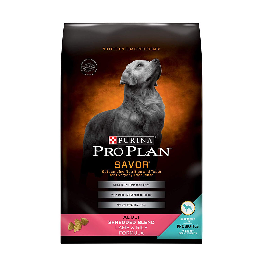 Purina Pro Plan Savor Adult Shredded Blend Lamb & Rice Dog Food, 35 LB