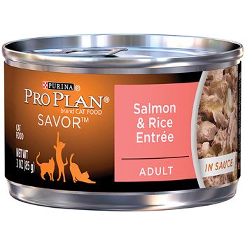 Purina Pro Plan Savor Salmon & Rice Entrée, 3 oz. Canned Cat Food