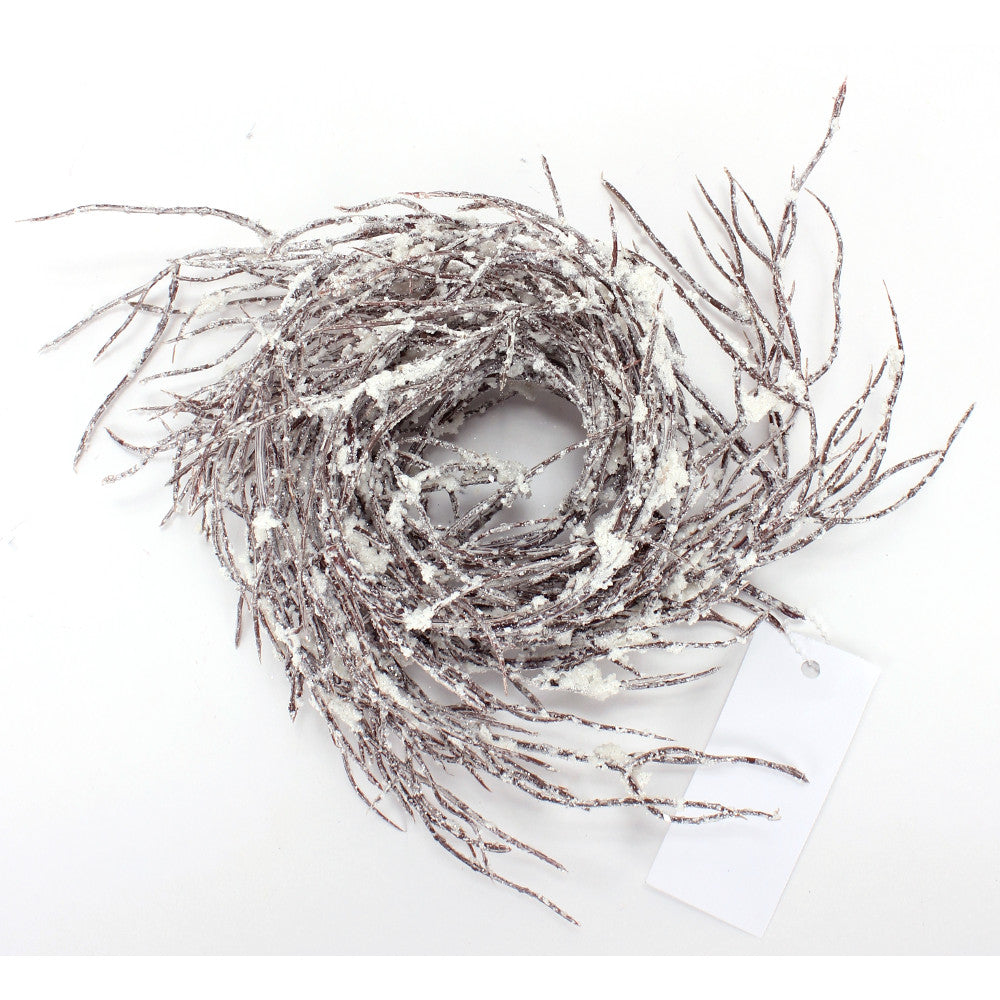 6' Angel Pine Natural Iced Garland, Unlit