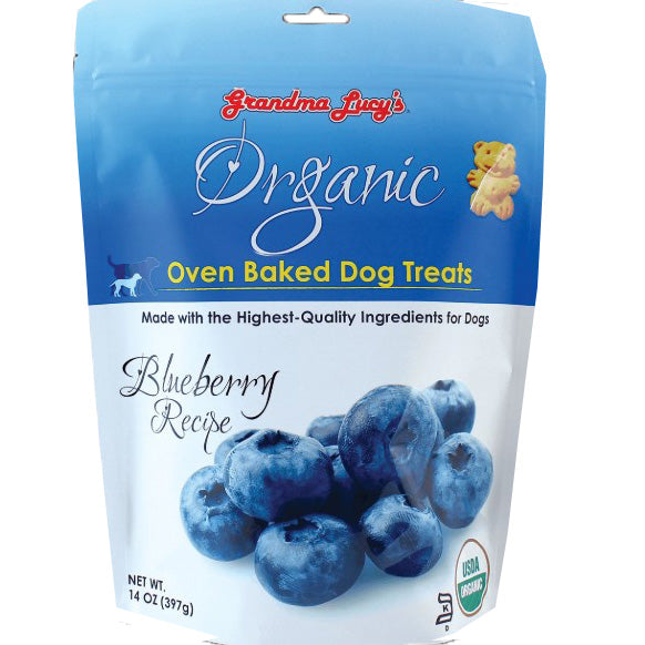 Grandma Lucy's, Organic Oven Baked Dog Treats, Blueberry Recipe, 14 oz