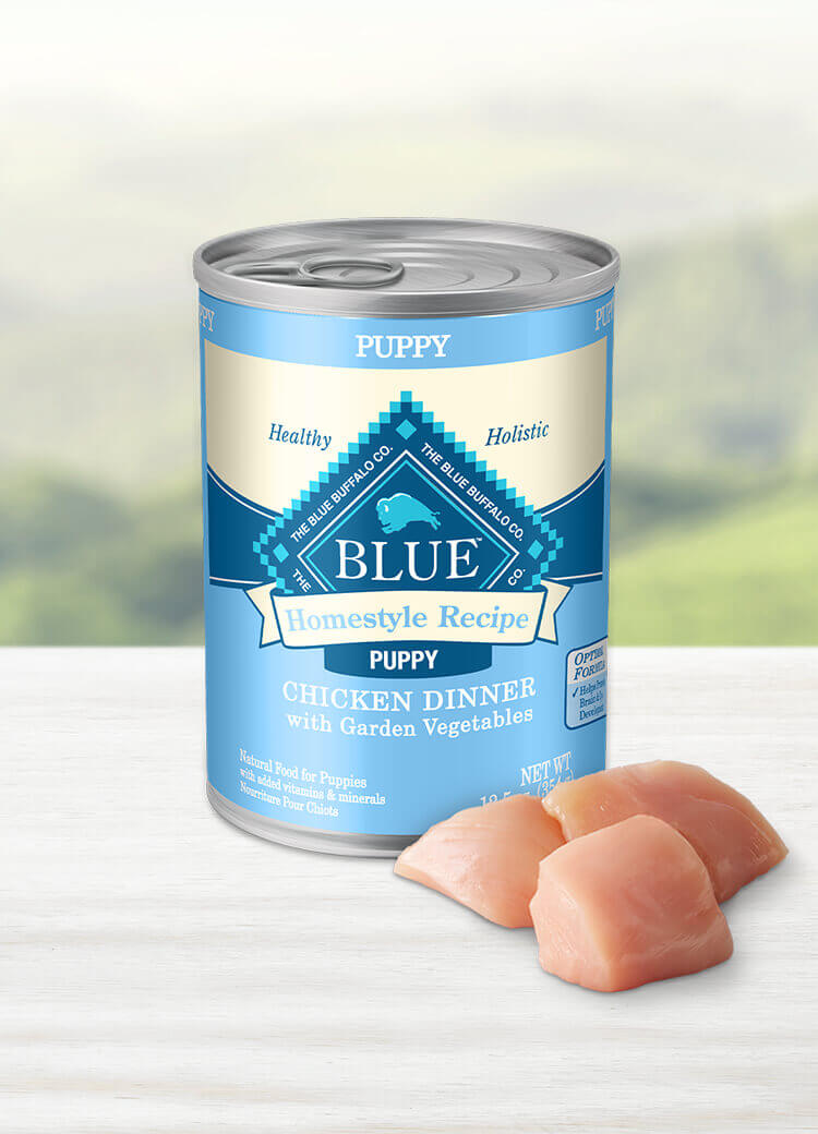 Blue Buffalo, Homestyle Recipe, Chicken Dinner with Garden Vegetables, Canned Puppy Food, 12.5 oz