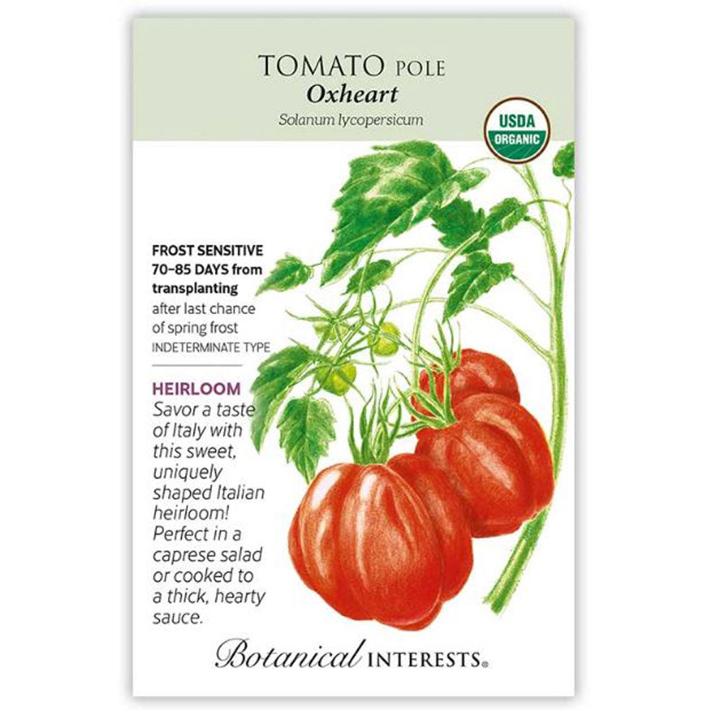 Botanical Interests, Tomato Pole, Oxheart Organic