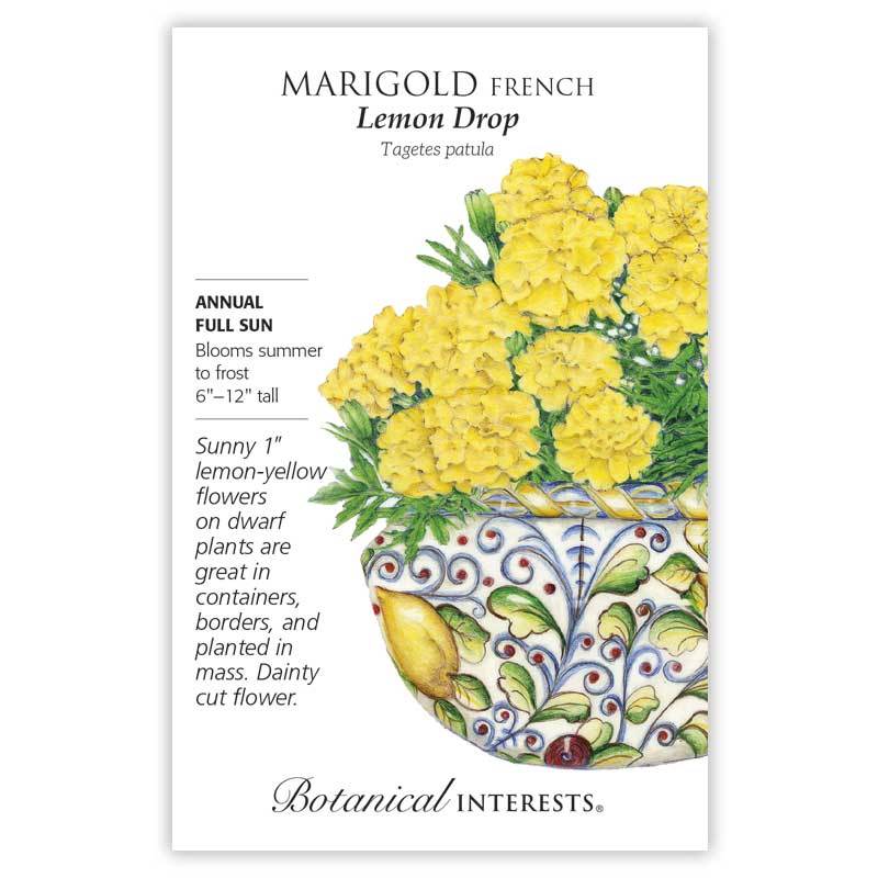 Marigold, Botanical Interests Lemon Drop French Seeds