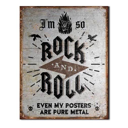 ROCK N ROLL POSTERS TIN SIGN