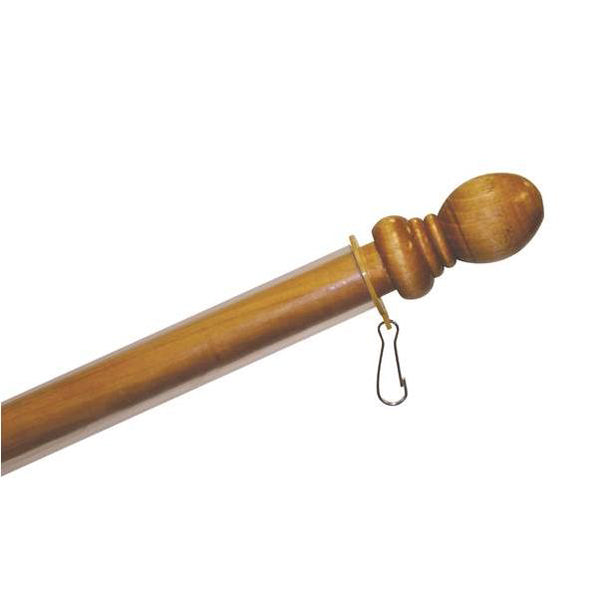 Magnet Works Wooden Flag Pole with Sleeve, 5'
