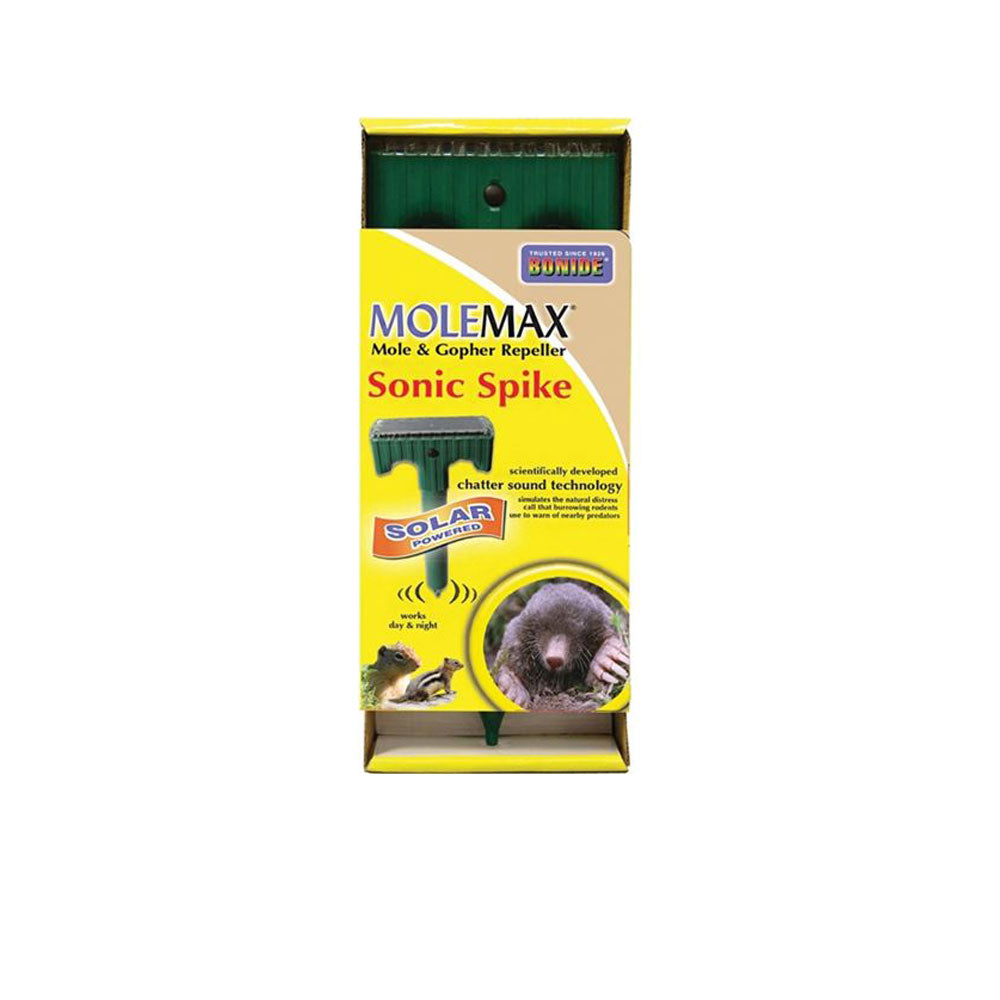 Bonide Molemax Sonic Spike Repeller, Solar Powered
