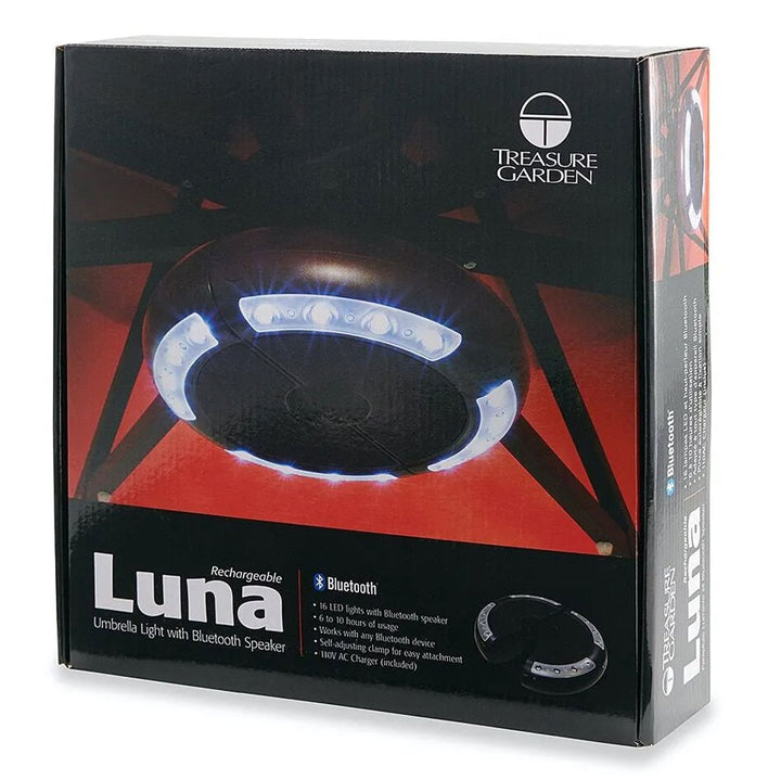 Treasure Garden, Luna Umbrella Light, Black
