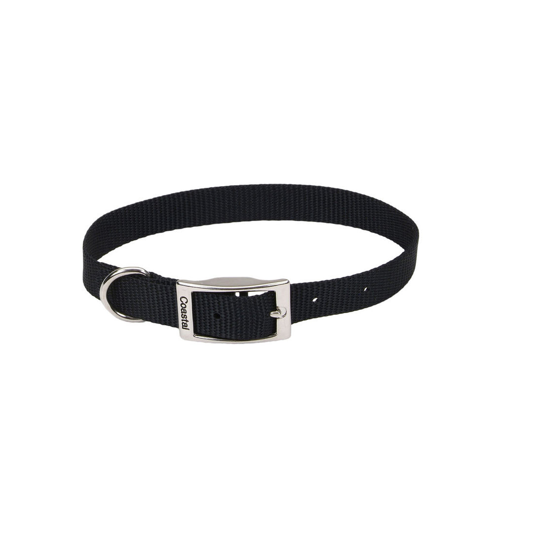 Coastal Single-Ply Dog Collar, Black, 16 in.