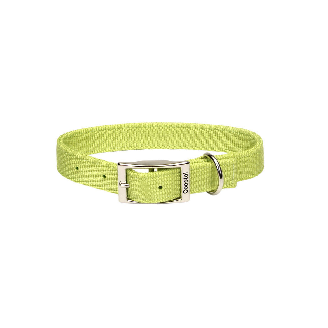 1" X 24" Double-Ply Dog Collar, Lime Green