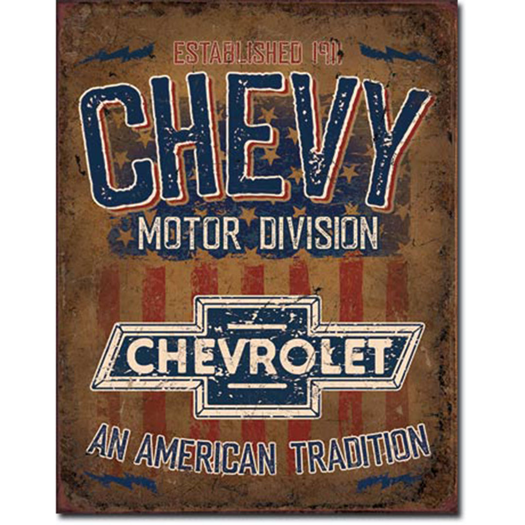 Chevy American Tradition Tin Sign