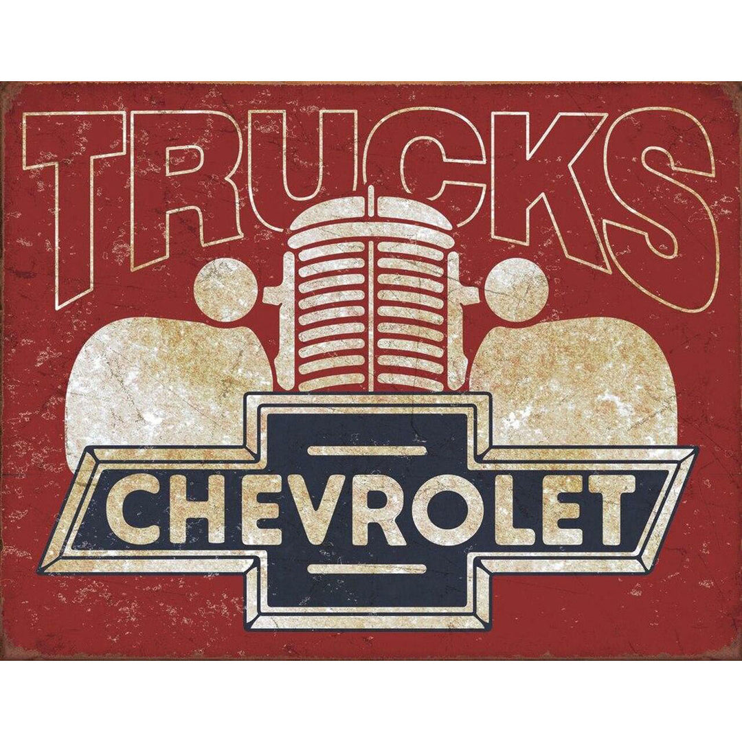 Chevy Trucks 40s Metal Sign