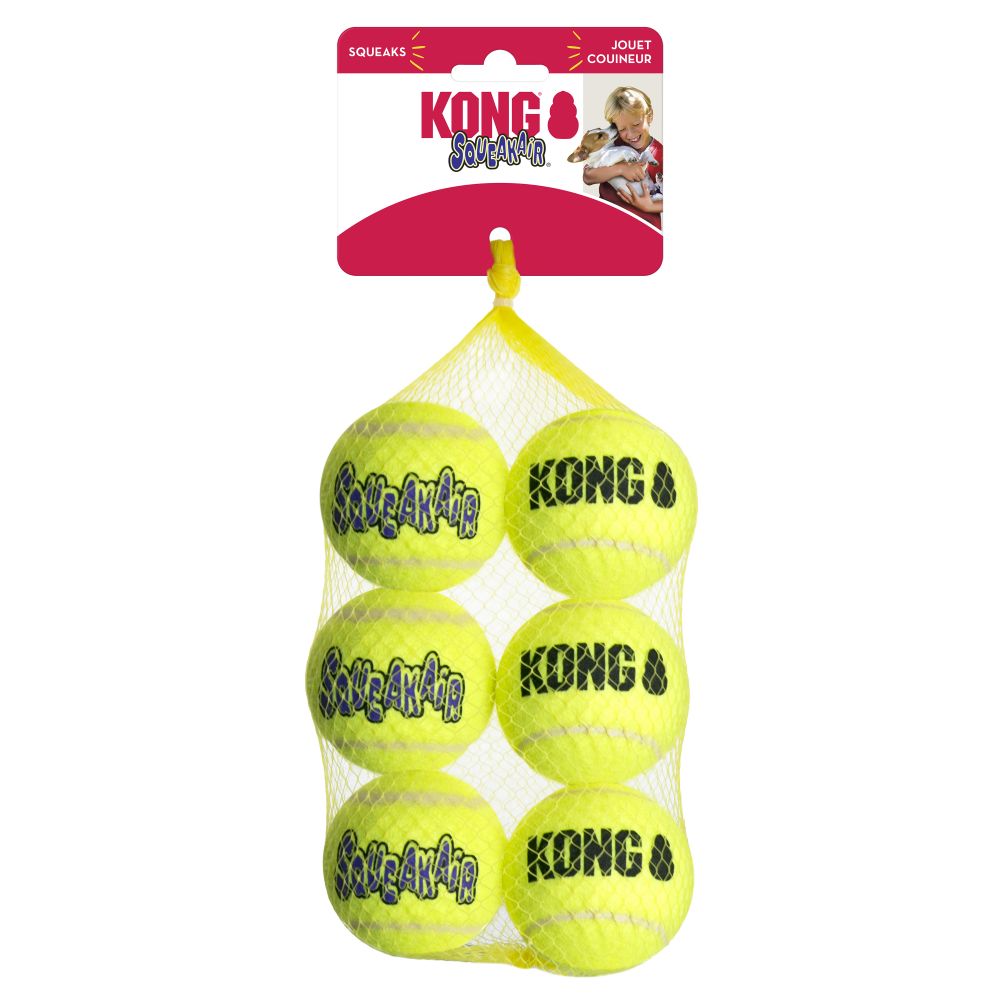 Kong, Squeakair Ball, Med, 6pk