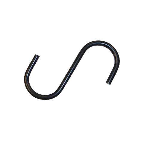 S Hook, Black, 4"