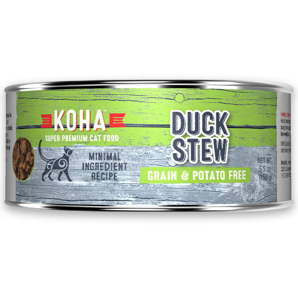 Koha Grain Free Duck Stew Canned Cat Food, 5.5 oz.