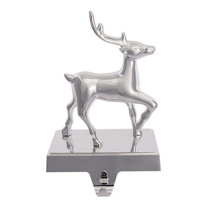 Kurt Adler Metal Silver Deer Stocking Hanger