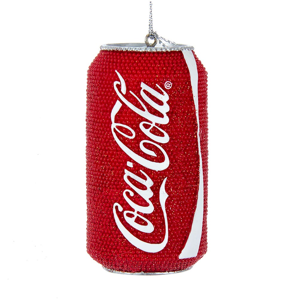 Coca-Cola Glittered Can Ornament, 3"