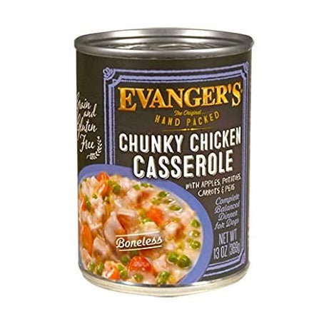 Evanger's, Hand-Packed Chunky Chicken Casserole, Canned Dog Food, 13 oz