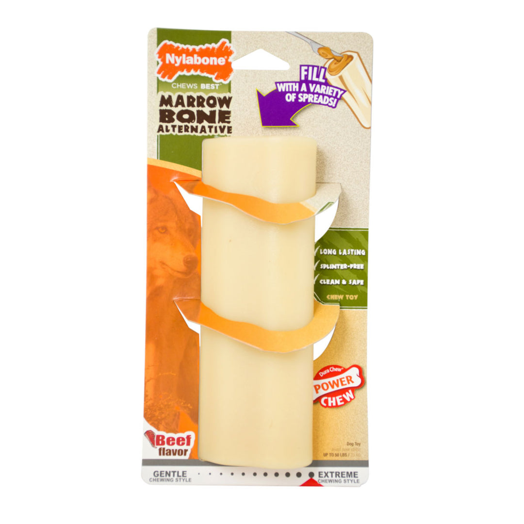 Nylabone Dura Chew Giant Marrow Bone Alternative Beef Flavor Dog Chew Toy, Large