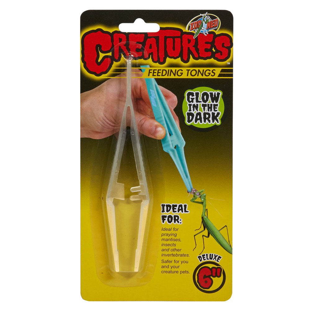Zoo Med, Glow in the Dark Feeding Tongs, 6"