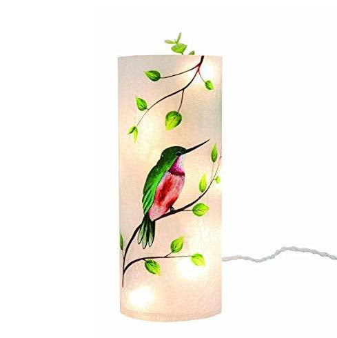 Glass Hummingbird Vase w/ LED Light-Large