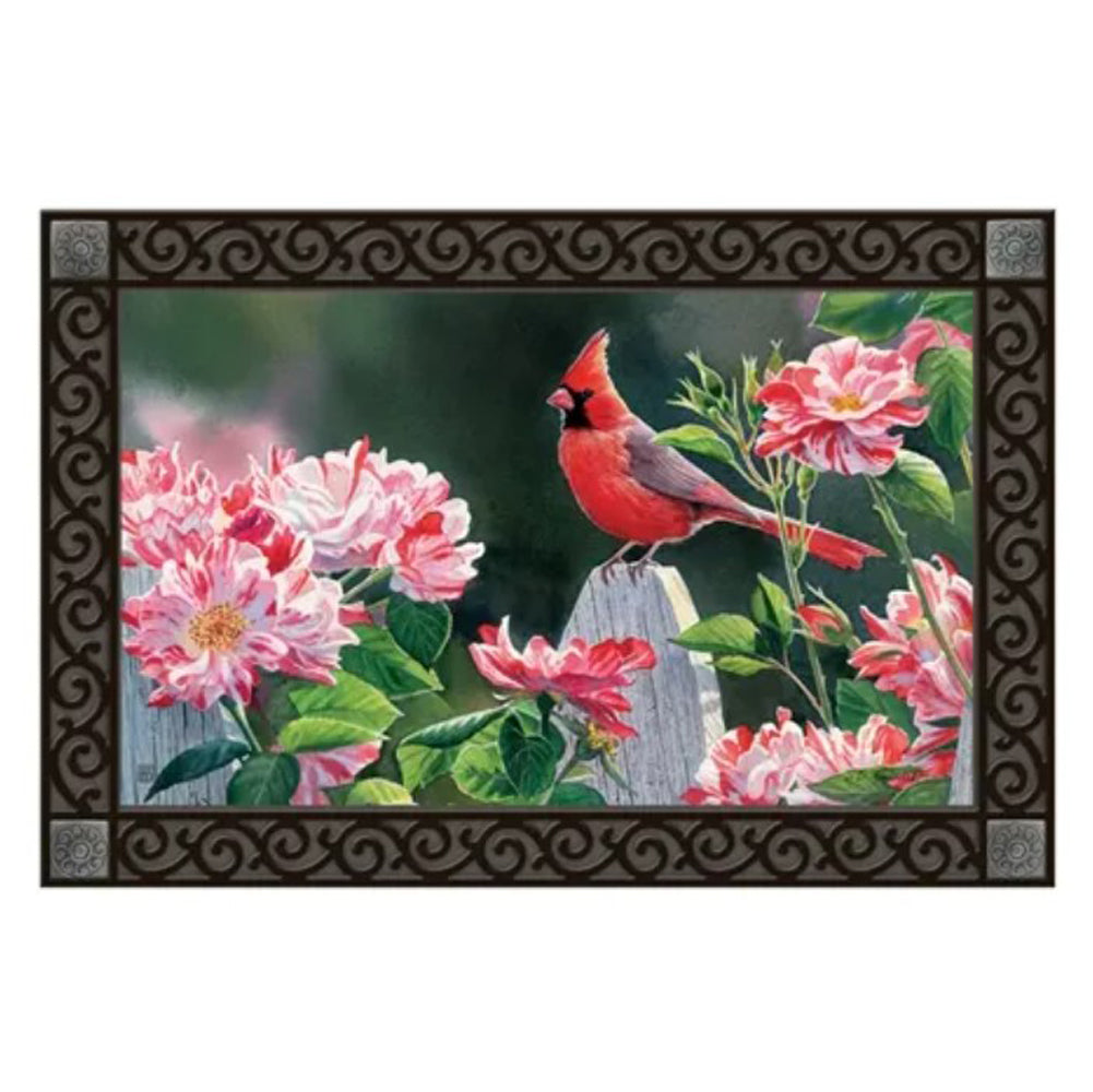 Studio M, Cardinal with Variegated Roses MatMate