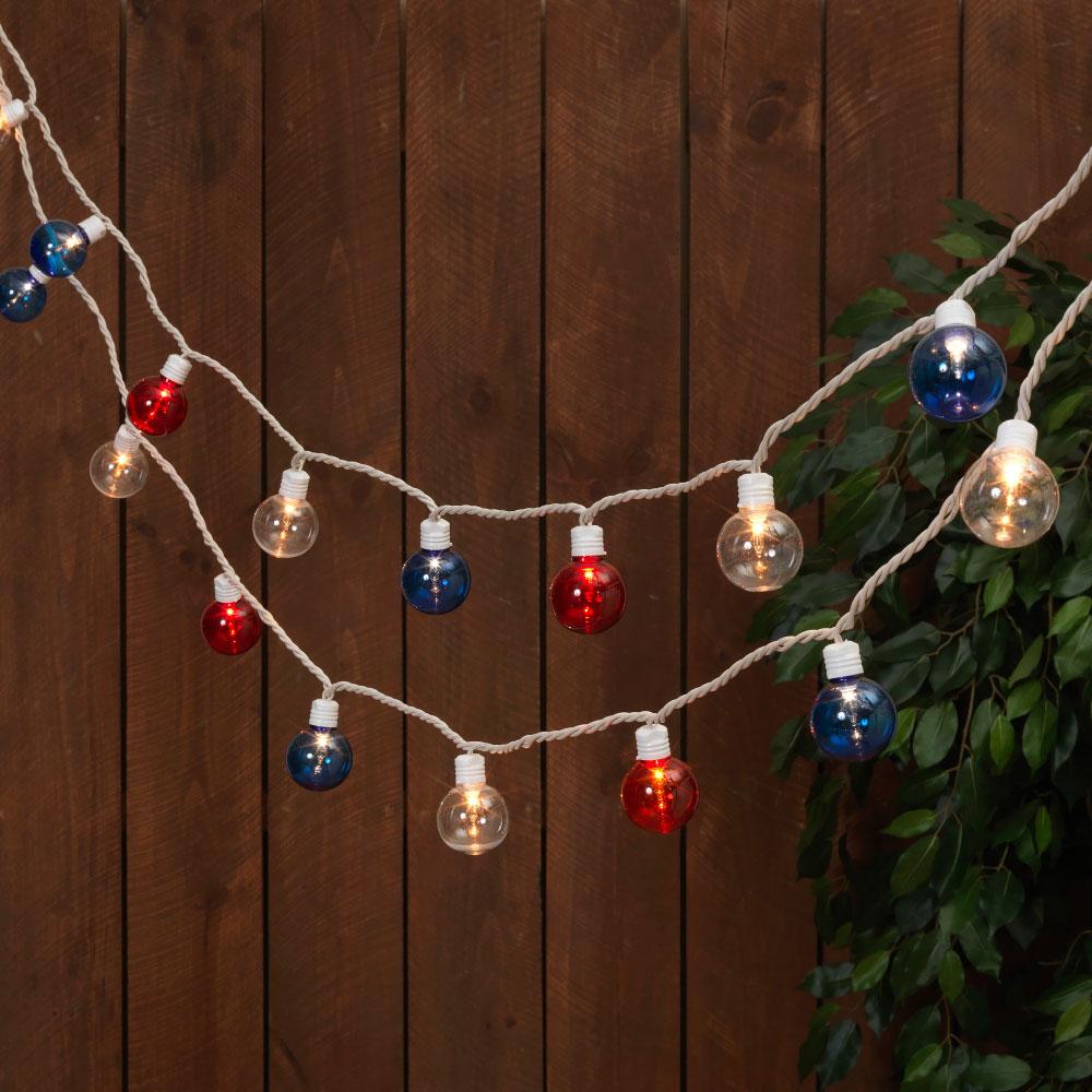 Gerson, Patriotic Globe Light Set, 40 CT