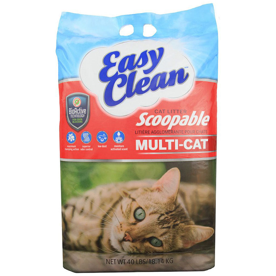 Pestell Easy Clean Multi-cat Scoop able Cat Litter-40 lbs