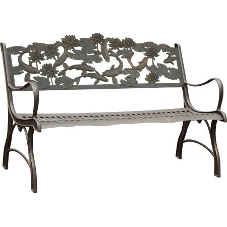 Koi Cast Iron Bench