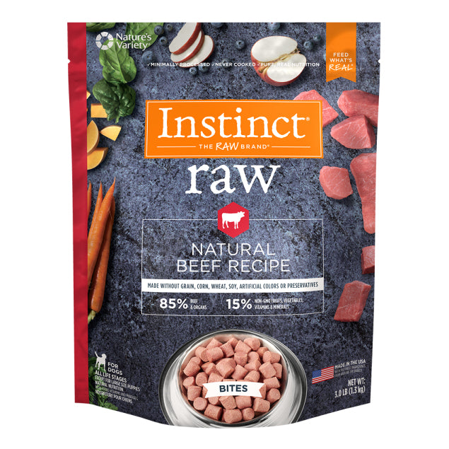 Instinct Raw Frozen Beef Bites, 3 lb