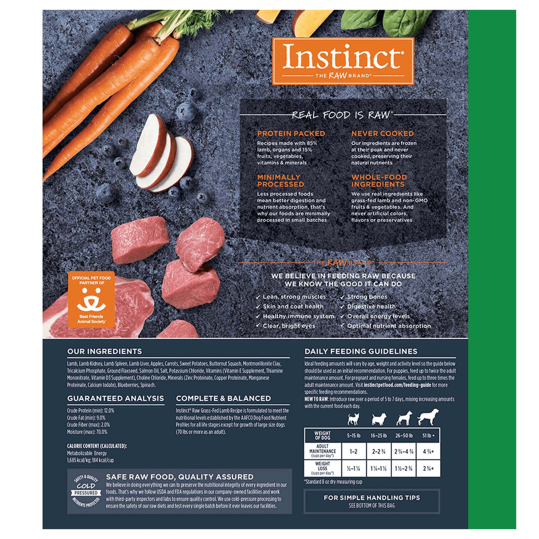 Instinct Raw Grass-Fed Lamb Recipe Bites-7 oz.