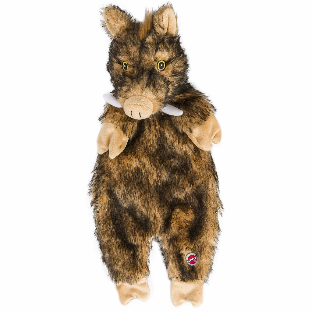 Spot, Furzz Boar Plush Dog Toy, 13.5"