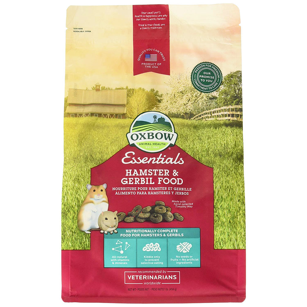 Oxbow Essentials Hamster & Gerbil Food, 1 LB