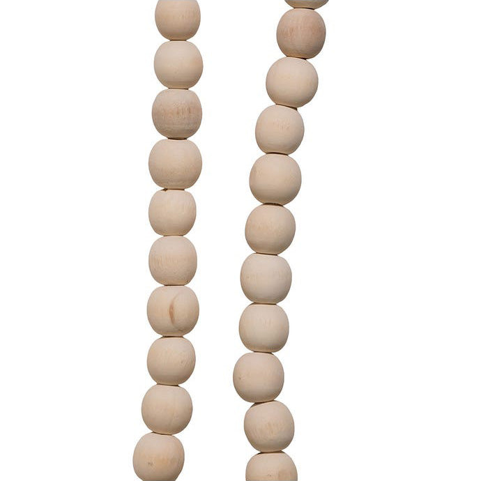Kurt Adler 9ft. Natural Wood Beaded Garland