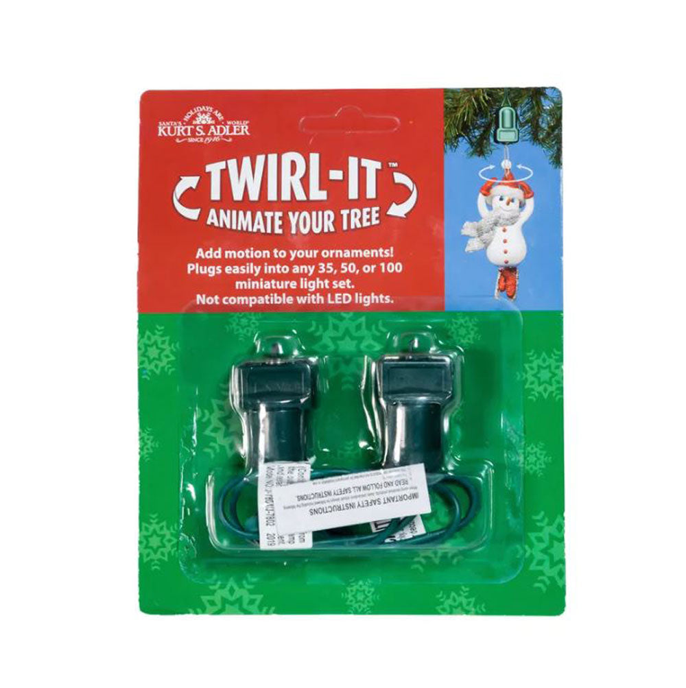 Kurt Adler, Twirl It Motor Pigtail Set, 2 Piece