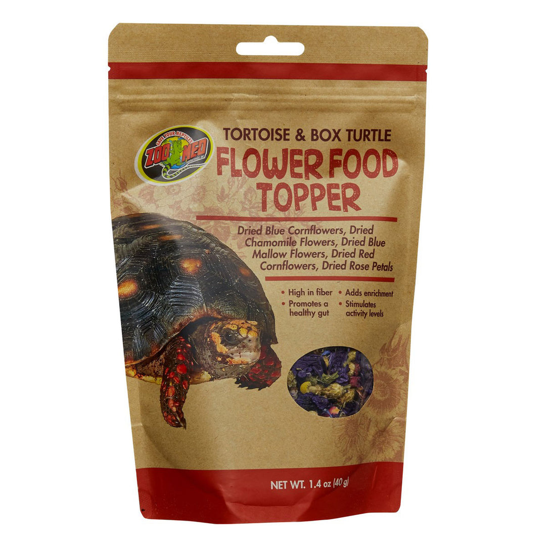 Zoo Med Tortoise & Box Turtle Flower Food Topper, 1.4 oz.