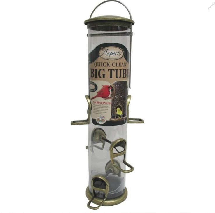 Quick-Clean Big Tube Seed Feeder, 3.5 Quart