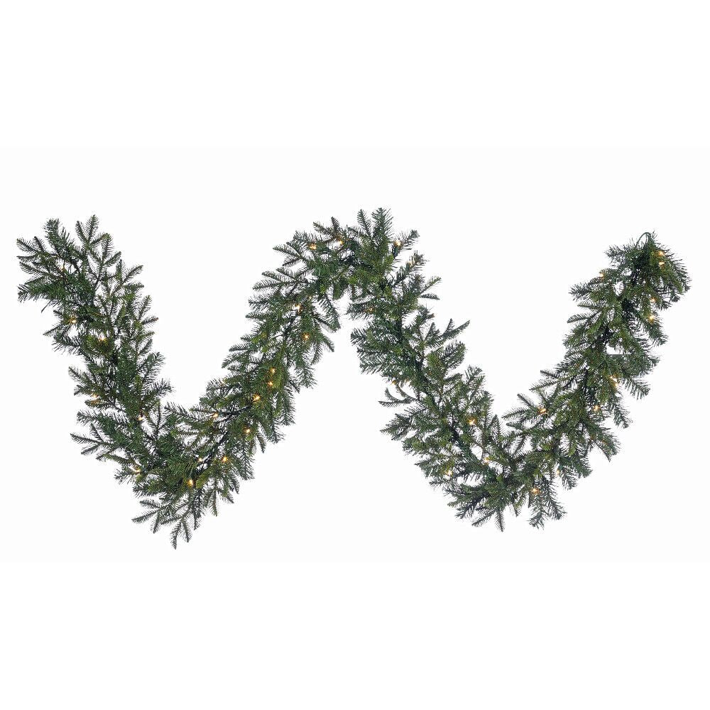 9' x 12" Hillsdale Noble Garland w/ Clear Lights
