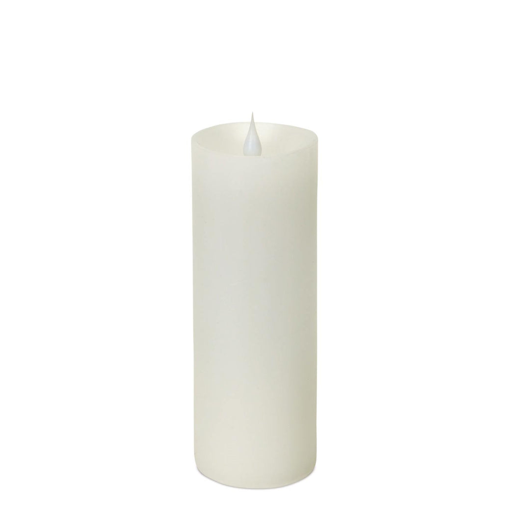 SIMPLX B/O LED PLLR CNDL 7" WHT