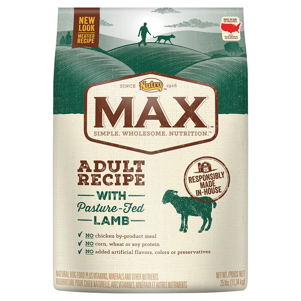 Nutro Max Adult Recipe with Lamb Dog Food, 25 LB