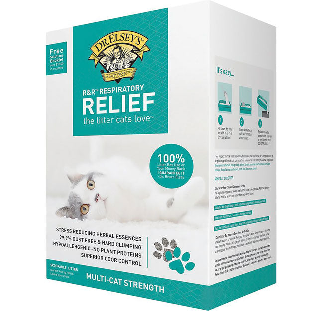 Dr. Elsey's R&R Respiratory Relief Clumping Clay Litter-20 lbs
