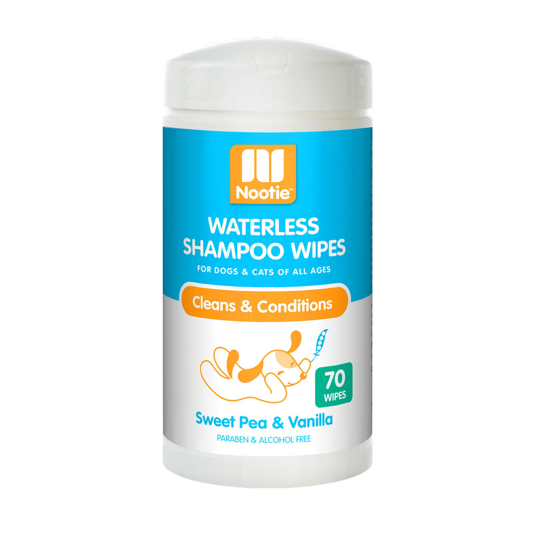 Nootie Waterless Shampoo Wipes, Sweet Pea & Vanilla 70 Count