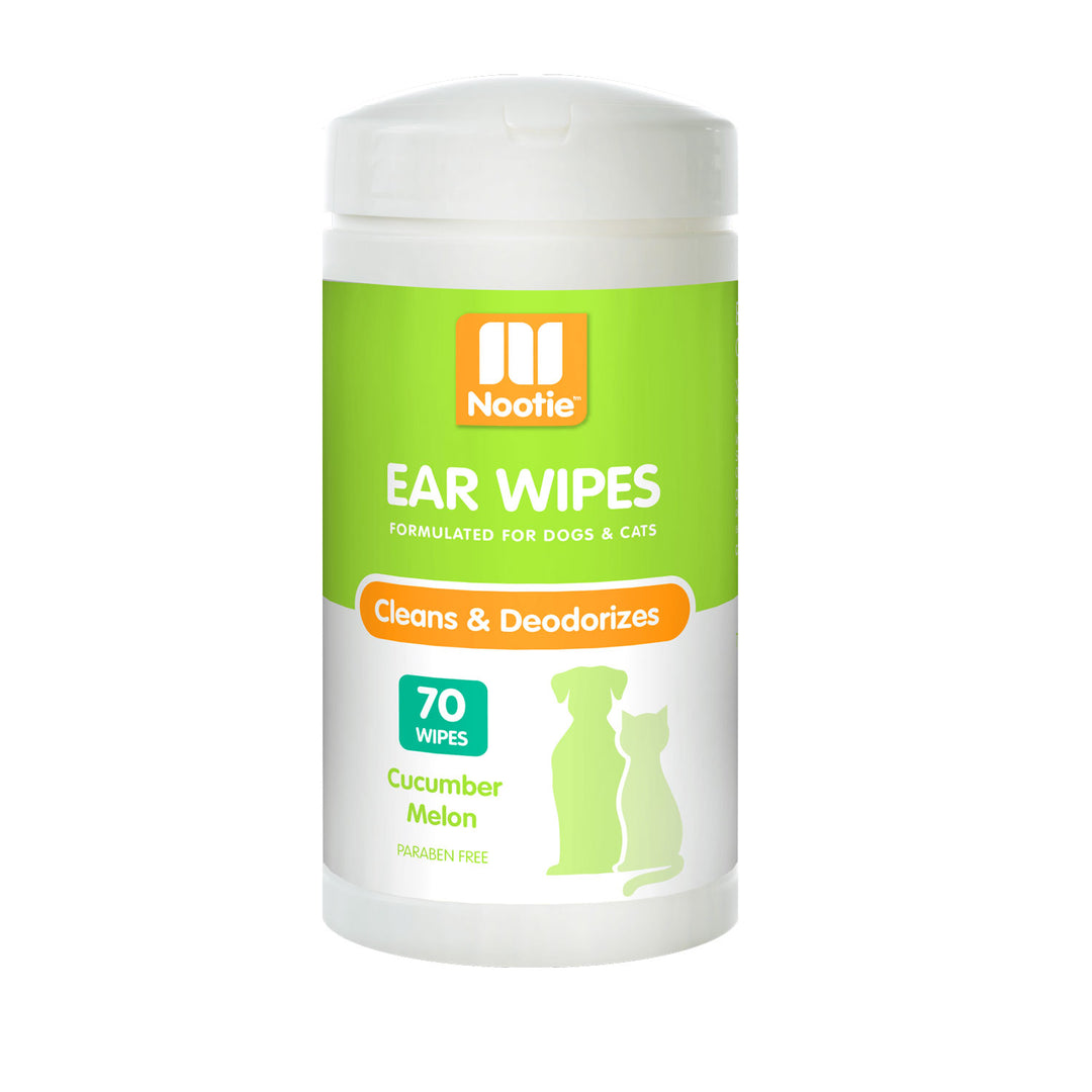 Nootie Pet Ear Wipes, Cucumber Melon 70 Count