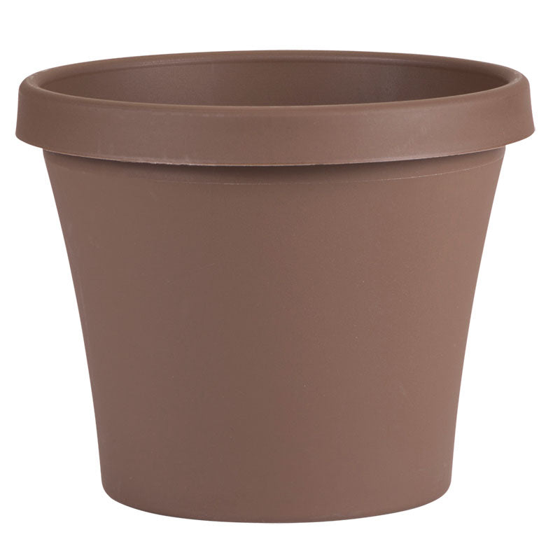 Bloem Terra Plastic Planter, Chocolate, 14 in.