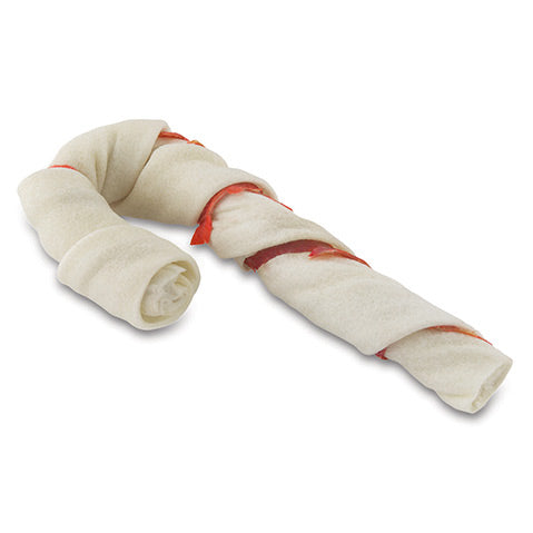 Dingo Holiday Cane Rawhide with Real Chicken, 11" -12"