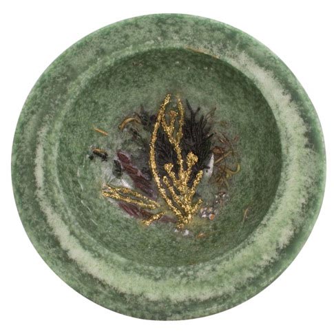 Evergreen Personal Space Wax Pottery Vessel, 5.5"