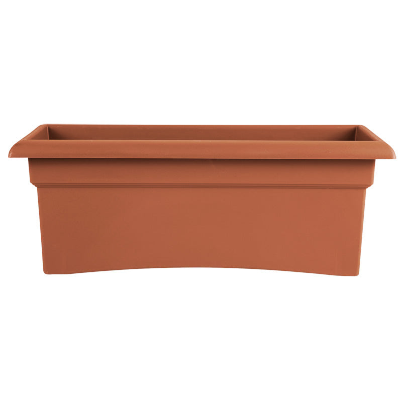 Bloem Veranda Plastic Deck Box, Terra Cotta, 26 in.