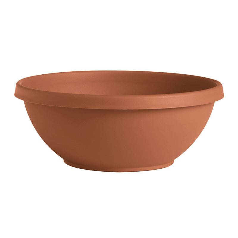 Bloem Terra Plastic Bowl Pottery, Terra Cotta, 14 in.