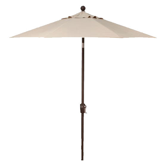 Push Button Tilt 7.5 ' Market Umbrella, Bronze Finish, Champagne Fabric