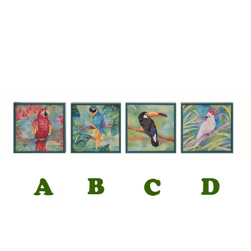 Tropical Bird Block Décor