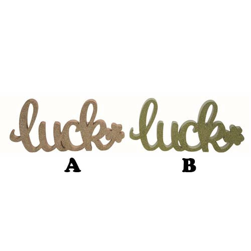Glitter Luck Tabletop Descor Sign, Styles Vary/Sold Individually